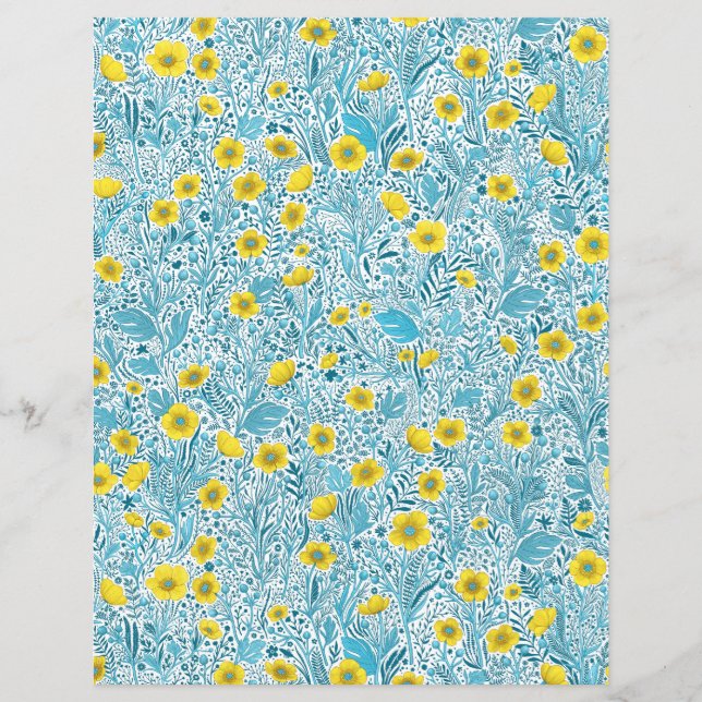 Buttercups, yellow, blue and white (Front)