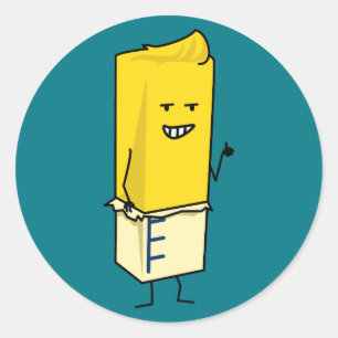 Buttered Buttery Stick of Butter Happy Thumbs Up Classic Round Sticker