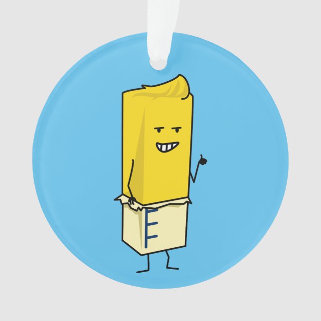 Buttered Buttery Stick of Butter Happy Thumbs Up Ornament (Front)