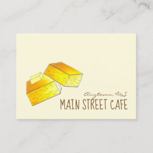Buttered Cornbread Southern Soul Food Spoon Bread Business Card