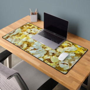 Buttered Popcorn Background Desk Mat