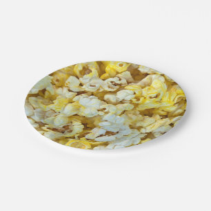 buttered popcorn paper plate