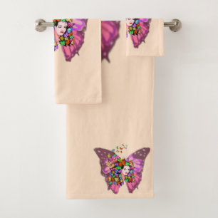 Butterflies 5 bath towel set