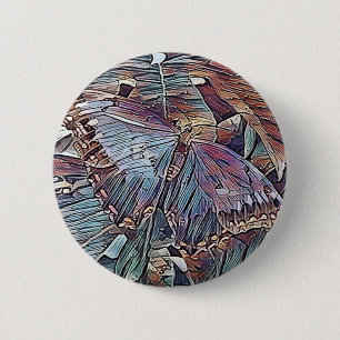 BUTTERFLIES ABSTRACT 2 INCH ROUND BUTTON