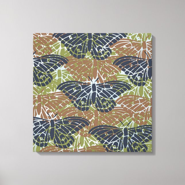 Butterflies Abstract Canvas Print (Front)