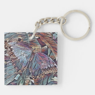 BUTTERFLIES ABSTRACT  KEYCHAIN