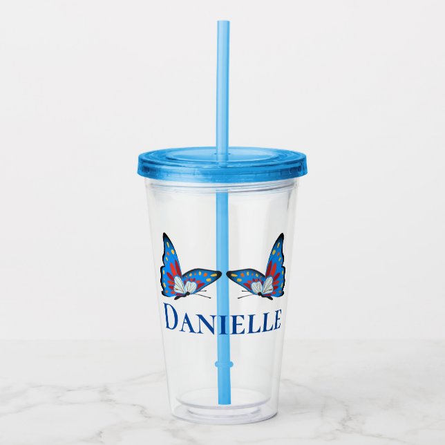 Butterflies Acrylic Tumbler (Front)