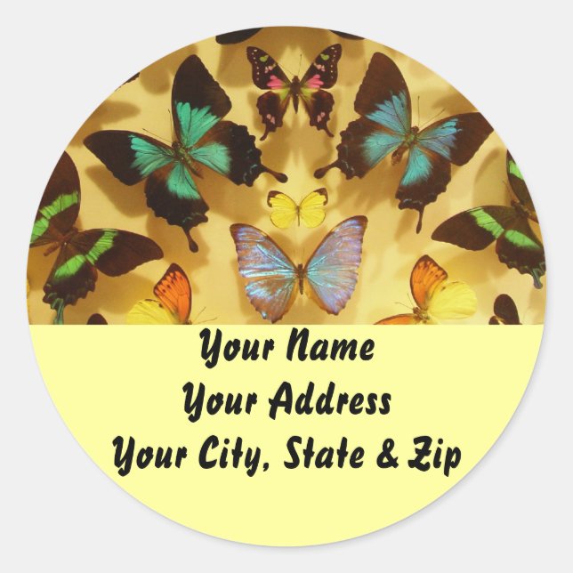 Butterflies, address stickers (Front)