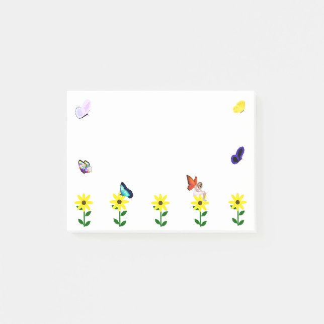 Butterflies and A Fairy Post-it® Notes (Front)