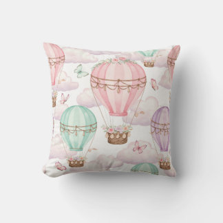  Butterflies and Balloons by Natasha Us   Throw Pillow