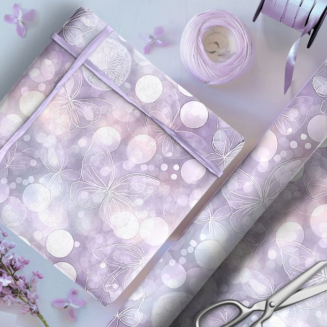 Butterflies and Bokeh Fairy Tale Garden ID1030 Wrapping Paper (Creator Uploaded)