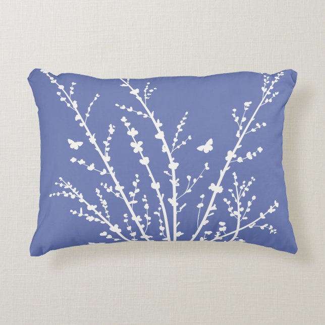  Butterflies and Branches Custom Colours Accent Pillow (Front)