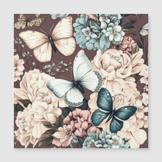 Butterflies and brown flowers (Front)
