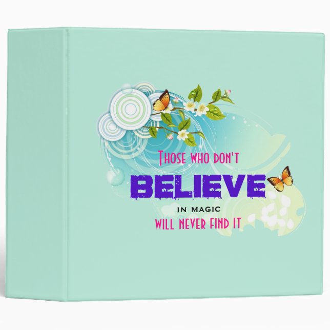 Butterflies and Flower Blossoms with Magic Quote Binder (Front/Spine)