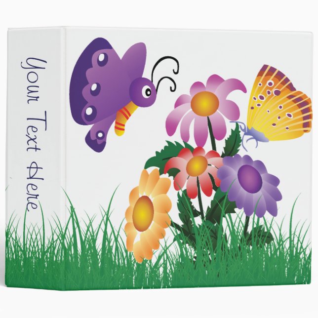 Butterflies and Flowers Binder (Front/Spine)