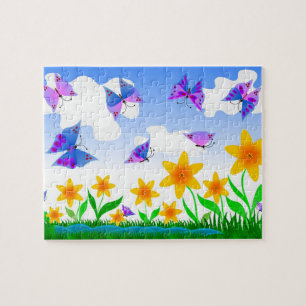 Butterflies and flowers jigsaw puzzle