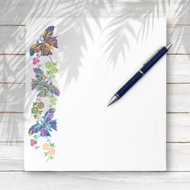 Butterflies And Flowers Notepad (Creator Uploaded)