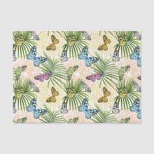 Butterflies And Flowers  Tissue Paper