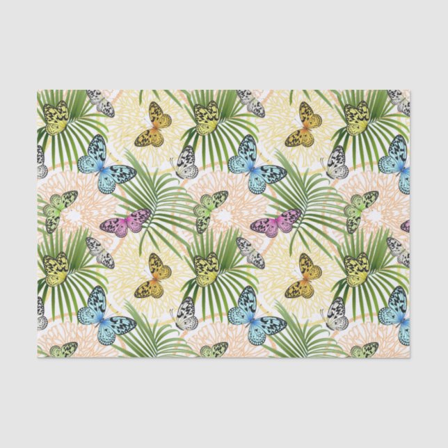Butterflies And Flowers  Tissue Paper (Front)
