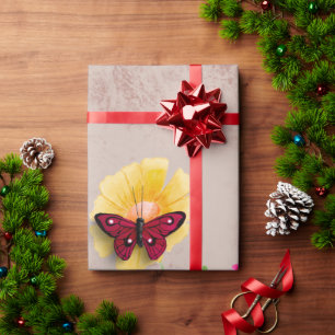 Butterflies and Flowers Wrapping Paper