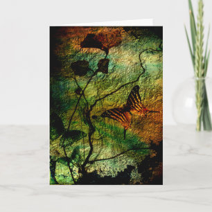 Butterflies and Grunge Card