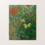 Butterflies and Poppies, 1889 by Vincent van Gogh Jigsaw Puzzle<br><div class="desc">Vincent van Gogh - Butterflies and Poppies,  1889. 
Vincent Willem van Gogh (1853-1890) was a Dutch Post-Impressionist painter who posthumously became one of the most famous and influential figures in Western art history.</div>