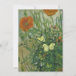 Butterflies and Poppies   Vincent van Gogh