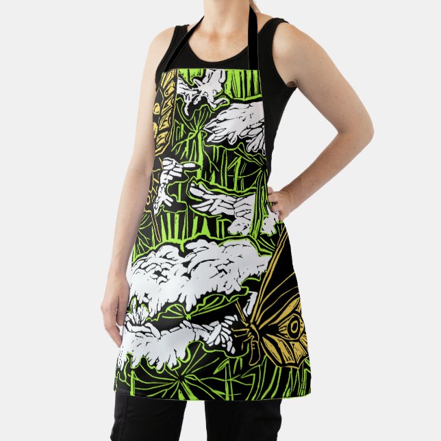 Butterflies and Queen Anne's Lace Apron (Insitu)