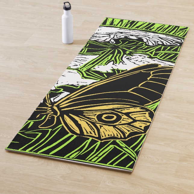 Butterflies and Queen Anne's Lace Yoga Mat (In Situ)