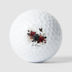Butterflies and Roses Golf Balls