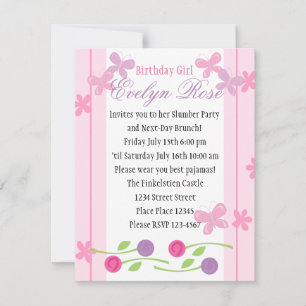 Butterflies and Roses Invitation
