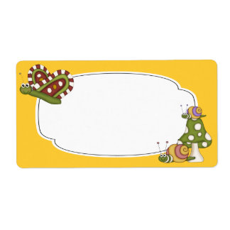 Butterflies and Snails Label