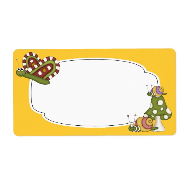 Butterflies and Snails Label (Front)