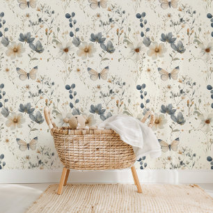 Butterflies and Wildflowers Wallpaper