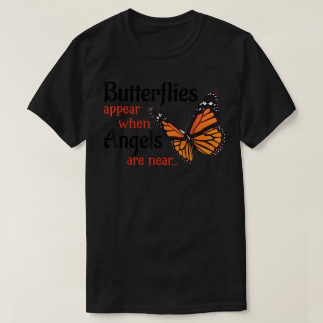 Butterflies Angels Autumn Mandala  T-Shirt (Design Front)