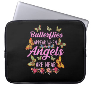  Butterflies Appear When Angels Are Near Butterfly Laptop Sleeve
