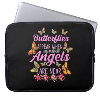  Butterflies Appear When Angels Are Near Butterfly Laptop Sleeve