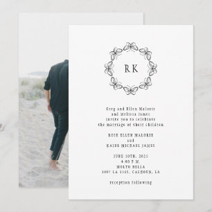 Butterflies Around Wedding Invitation