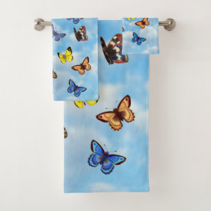 Butterflies Bath Towel Set