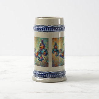 Butterflies beer stein