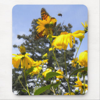 Butterflies Bees N Sunflowers mousepad