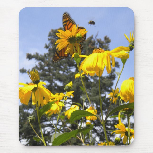 Butterflies Bees N Sunflowers mousepad (Front)
