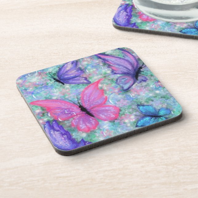 Butterflies Beverage Coasters (Left Side)