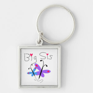 Butterflies Big Sis Gifts Keychain