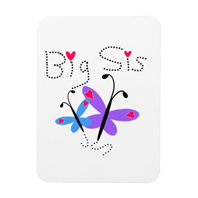 Butterflies Big Sis Gifts Magnet (Vertical)