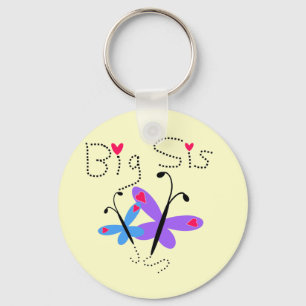 Butterflies  Big Sister Tshirts and Gifts Keychain