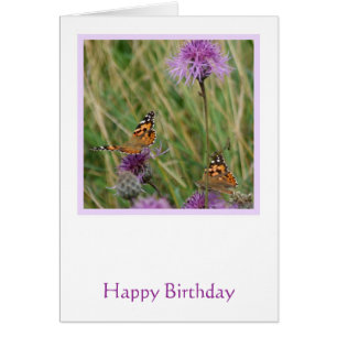 Butterflies Birthday Card Customizable