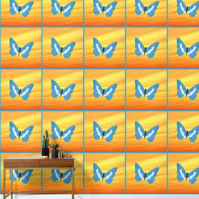 Butterflies Blue Wallpaper (Hallway)