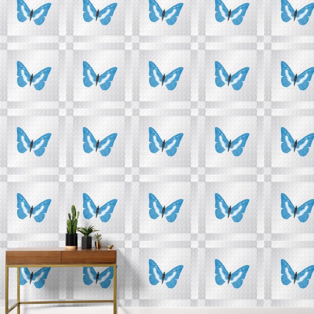 Butterflies Blue Wallpaper (Hallway)
