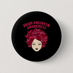 Butterflies Brain Aneurysm Awareness Month Support 2 Inch Round Button